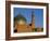 Minaret and Tiled Dome of a Mosque Rise Above the Old City of Khiva-Antonia Tozer-Framed Photographic Print