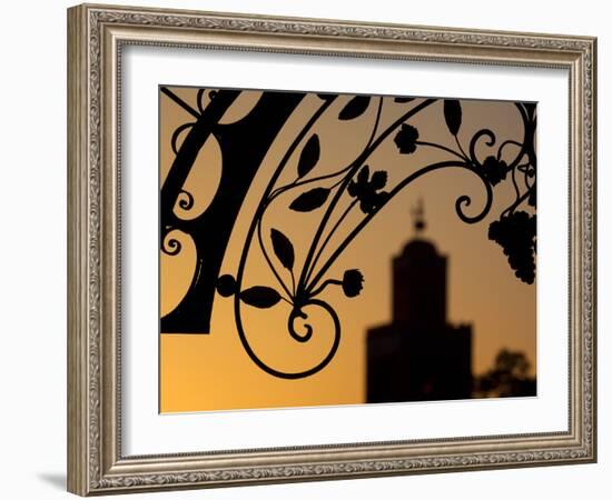 Minaret of the Koutoubia Mosque at Sunset, Marrakesh, Morocco, North Africa, Africa-Frank Fell-Framed Photographic Print