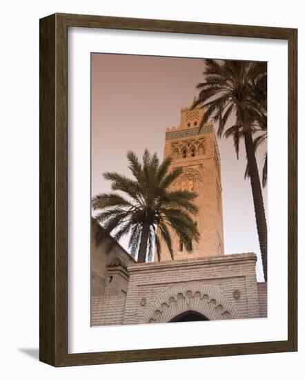 Minaret of the Koutoubia Mosque, UNESCO World Heritage Site, Marrakesh (Marrakech), Morocco, North-Nico Tondini-Framed Photographic Print