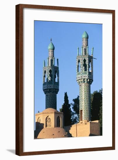 Minarets of the Mausoleum of Shah Nematollah Vali (1330-1431)-null-Framed Photographic Print