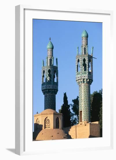 Minarets of the Mausoleum of Shah Nematollah Vali (1330-1431)-null-Framed Photographic Print