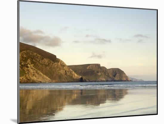 Minaun Cliffs from Keel Beach, Achill Island, County Mayo, Connacht, Republic of Ireland-Gary Cook-Mounted Photographic Print