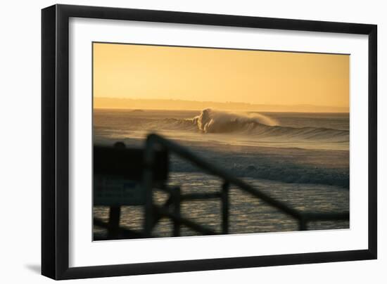 Mind Surf A Wave Goes Unridden Along The Gold Coast Of California-Daniel Kuras-Framed Photographic Print