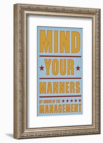 Mind Your Manners-John Golden-Framed Giclee Print