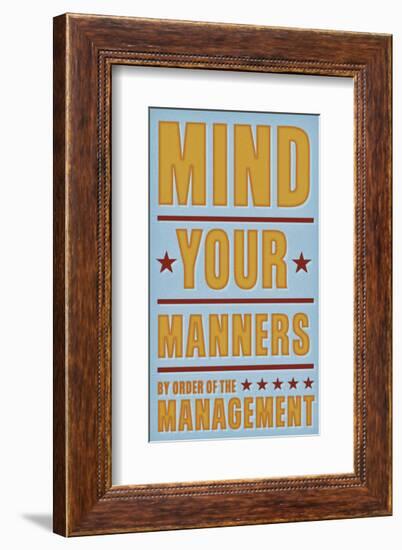 Mind Your Manners-John Golden-Framed Giclee Print