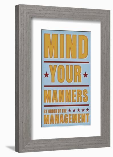 Mind Your Manners-John Golden-Framed Giclee Print