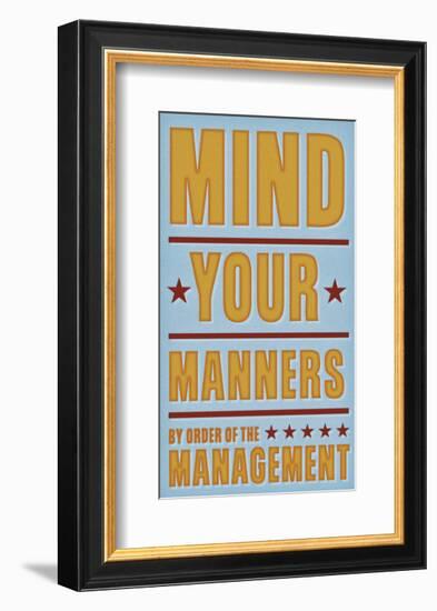 Mind Your Manners-John Golden-Framed Giclee Print