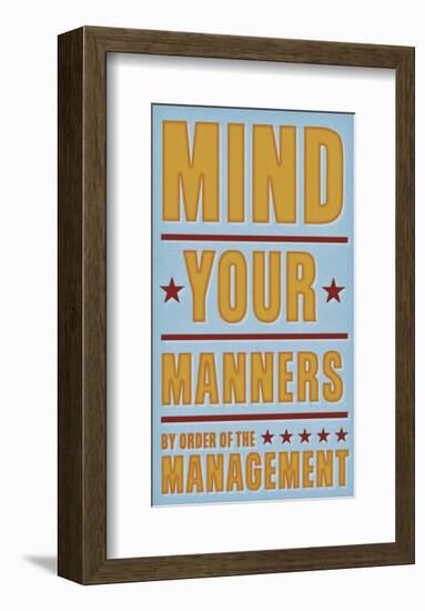 Mind Your Manners-John Golden-Framed Giclee Print