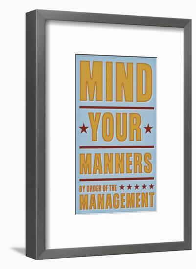 Mind Your Manners-John W^ Golden-Framed Art Print