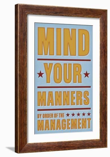 Mind Your Manners-John W^ Golden-Framed Art Print