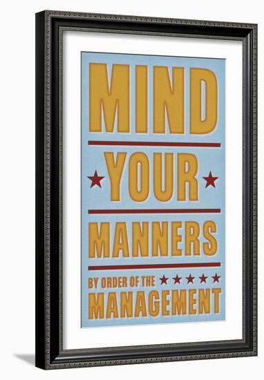 Mind Your Manners-John W^ Golden-Framed Art Print