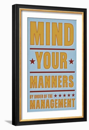 Mind Your Manners-John W^ Golden-Framed Art Print