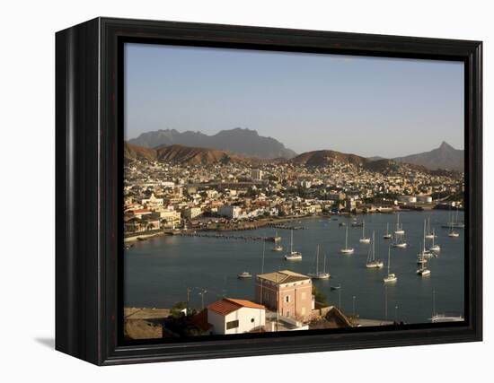 Mindelo City and Harbour, Sao Vicente, Cape Verde Islands, Atlantic, Africa-G Richardson-Framed Premier Image Canvas