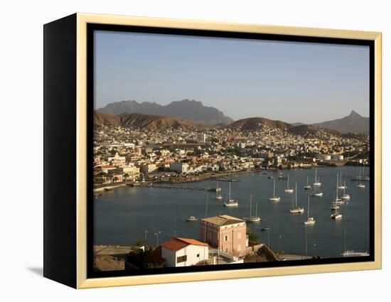 Mindelo City and Harbour, Sao Vicente, Cape Verde Islands, Atlantic, Africa-G Richardson-Framed Premier Image Canvas