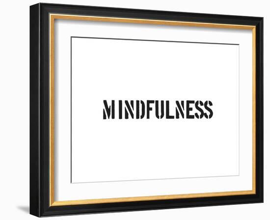 Mindfulness-SM Design-Framed Art Print