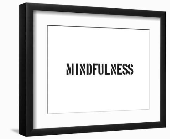 Mindfulness-SM Design-Framed Art Print