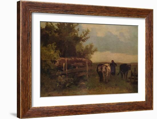 'Minding Cows, Herisson', c1869, (1938)-Anton Mauve-Framed Giclee Print