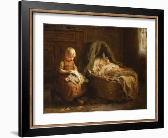 Minding the Baby-Evert Pieters-Framed Giclee Print