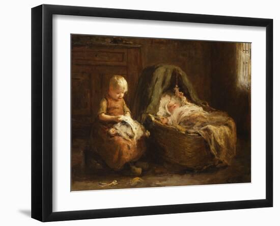 Minding the Baby-Evert Pieters-Framed Giclee Print