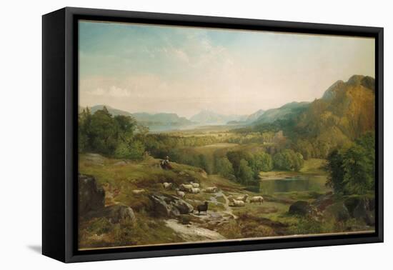 Minding the Flock, C.1867-Moran-Framed Premier Image Canvas