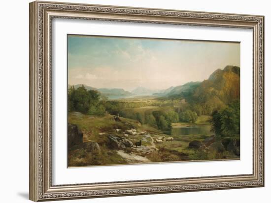 Minding the Flock, C.1867-Moran-Framed Giclee Print