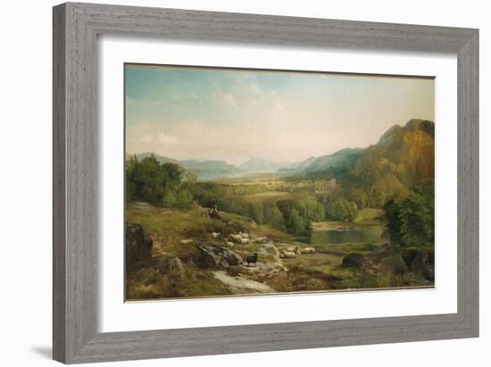 Minding the Flock, C.1867-Moran-Framed Giclee Print