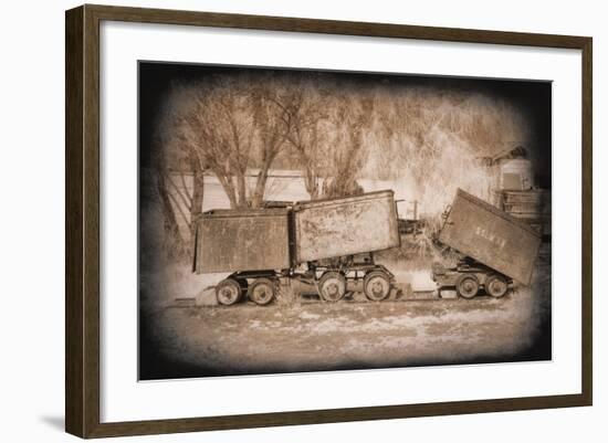 Mine Cars-George Johnson-Framed Photo