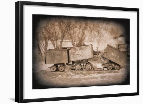 Mine Cars-George Johnson-Framed Photo