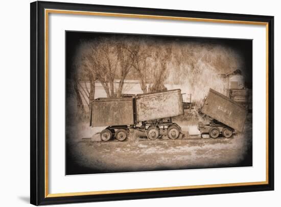 Mine Cars-George Johnson-Framed Photo