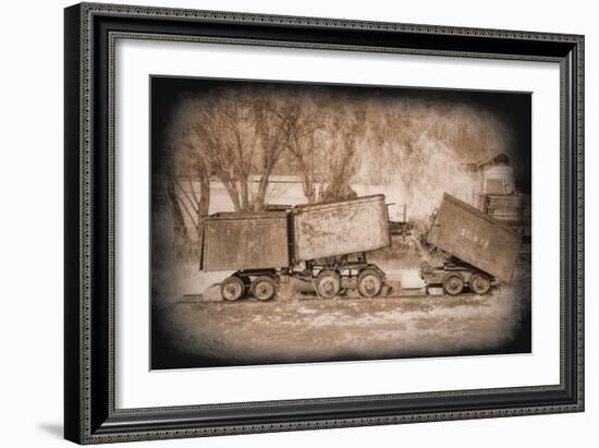 Mine Cars-George Johnson-Framed Photo