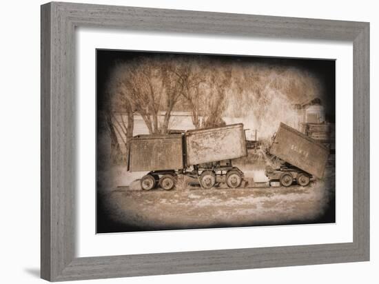 Mine Cars-George Johnson-Framed Photographic Print