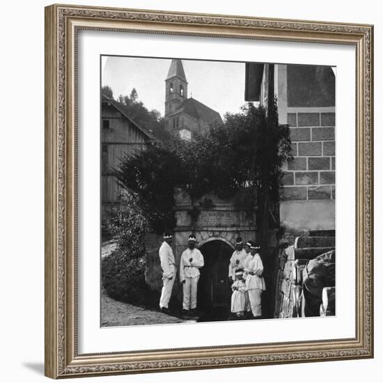 Mine Entrance, Salzburg, Austria, C1900s-Wurthle & Sons-Framed Photographic Print