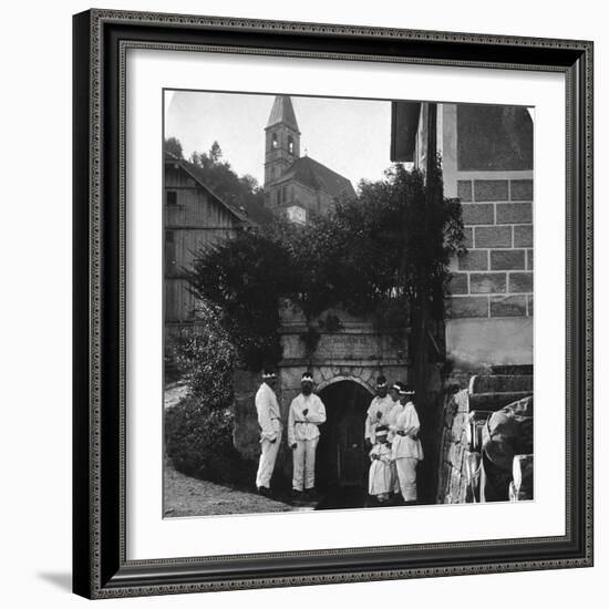 Mine Entrance, Salzburg, Austria, C1900s-Wurthle & Sons-Framed Photographic Print