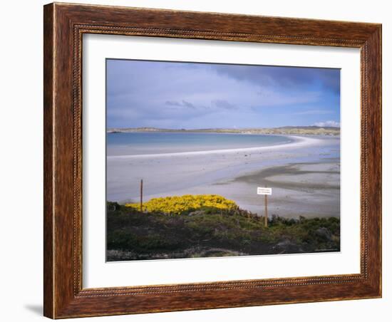 Mined Beach from the Falkland War, Near Stanley, Falkland Islands, South America-Geoff Renner-Framed Photographic Print