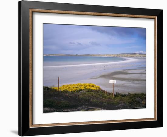 Mined Beach from the Falkland War, Near Stanley, Falkland Islands, South America-Geoff Renner-Framed Photographic Print