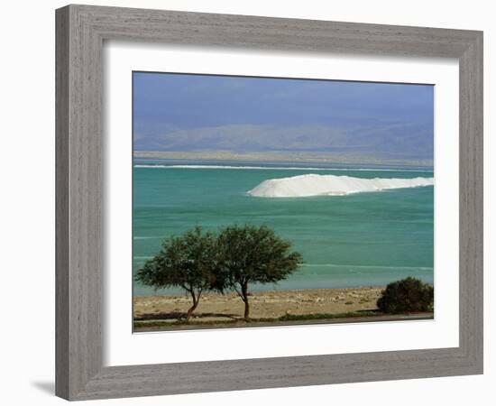 Mined Sea Salt at Shallow South End of the Dead Sea Near Ein Boqeq, Israel, Middle East-Robert Francis-Framed Photographic Print