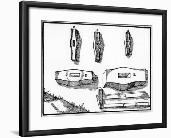 Miner's Hammers of Various Sizes, 1556-null-Framed Giclee Print