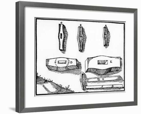 Miner's Hammers of Various Sizes, 1556-null-Framed Giclee Print