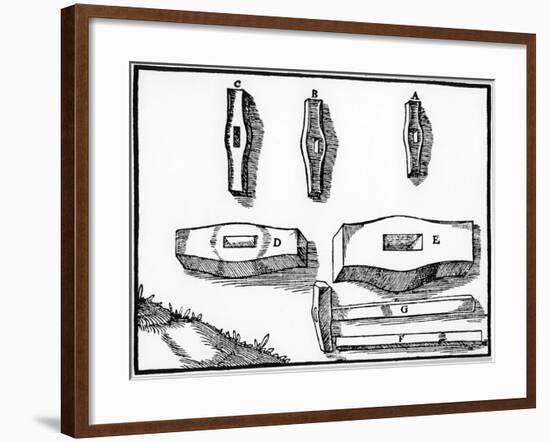 Miner's Hammers of Various Sizes, 1556-null-Framed Giclee Print