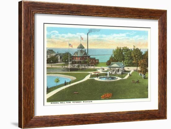 Mineral Well Park, Petoskey, Michigan-null-Framed Art Print