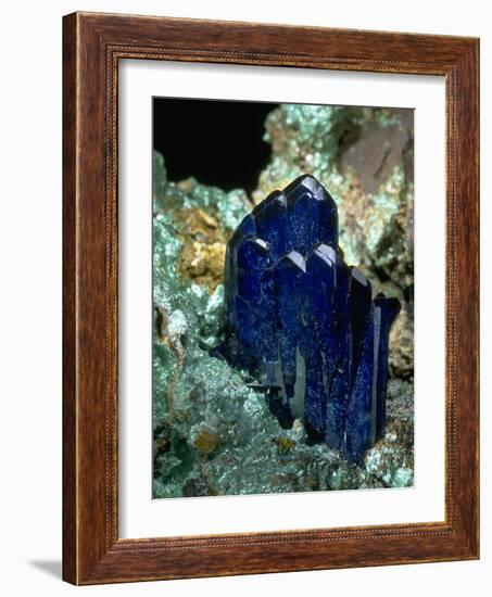 MineralCalendar: Azurite with Malachite. Bisbee, Arizona-null-Framed Photographic Print