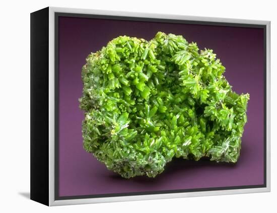 MineralCalendar: Pyromorphite. Ussel, France-null-Framed Premier Image Canvas