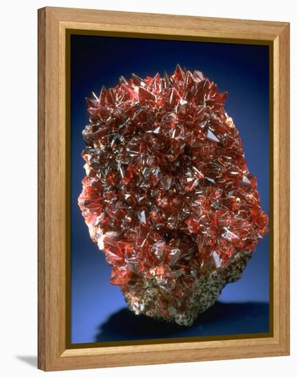 MineralCalendar: Rhodochrosite. South Africa-null-Framed Premier Image Canvas