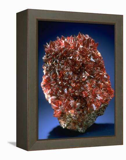 MineralCalendar: Rhodochrosite. South Africa-null-Framed Premier Image Canvas