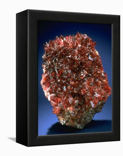 MineralCalendar: Rhodochrosite. South Africa-null-Framed Premier Image Canvas