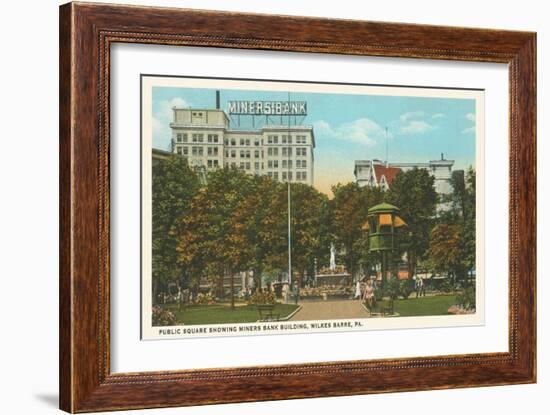 Miners Bank, Wilkes-Barre, Pennsylvania-null-Framed Art Print