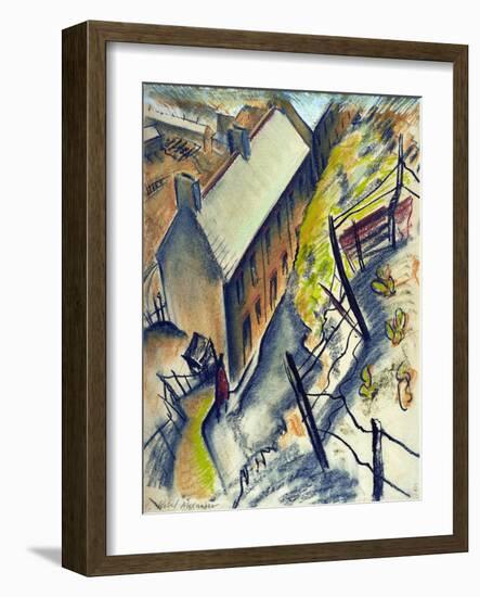 Miners? Houses, Trealaw, 1944-Isabel Alexander-Framed Giclee Print