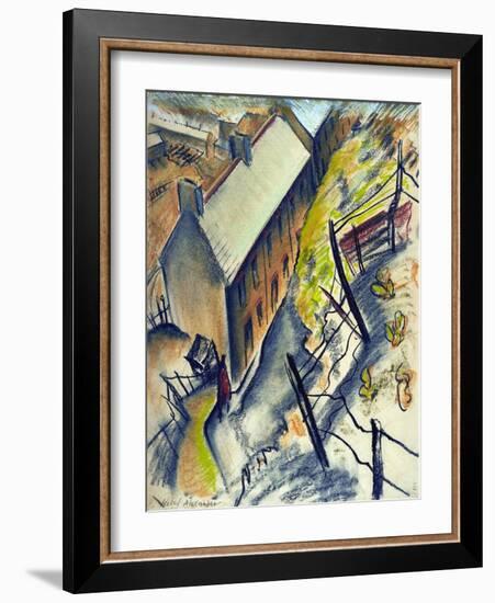 Miners? Houses, Trealaw, 1944-Isabel Alexander-Framed Giclee Print