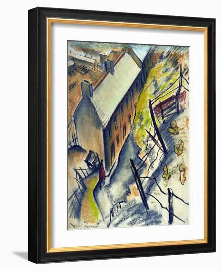 Miners? Houses, Trealaw, 1944-Isabel Alexander-Framed Giclee Print