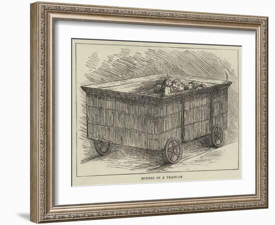 Miners in a Tramcar-null-Framed Giclee Print